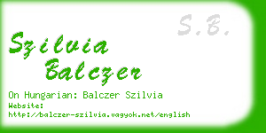 szilvia balczer business card